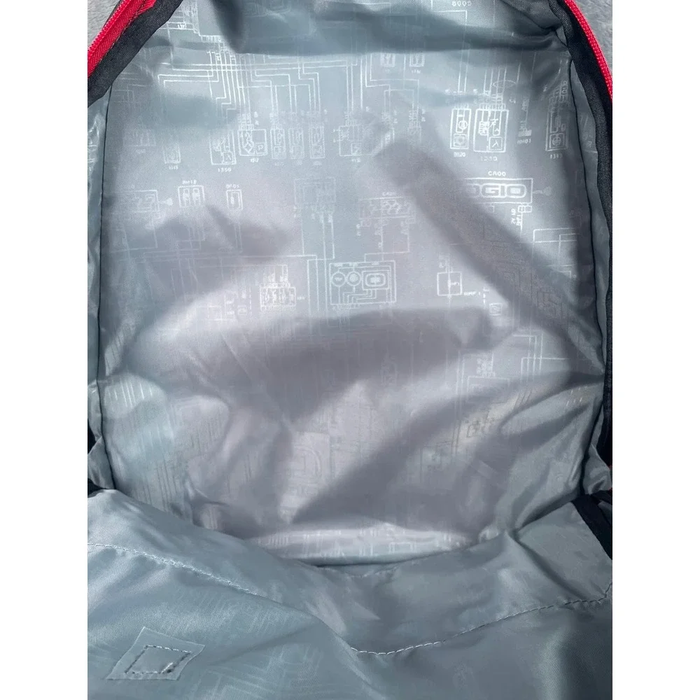 NWT OGIO Backpack Dark Gray Red Laptop Compartment Tech School Commuter Bag